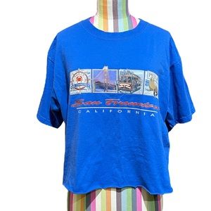 Vintage San Francisco California T-Shirt Cropped 0605